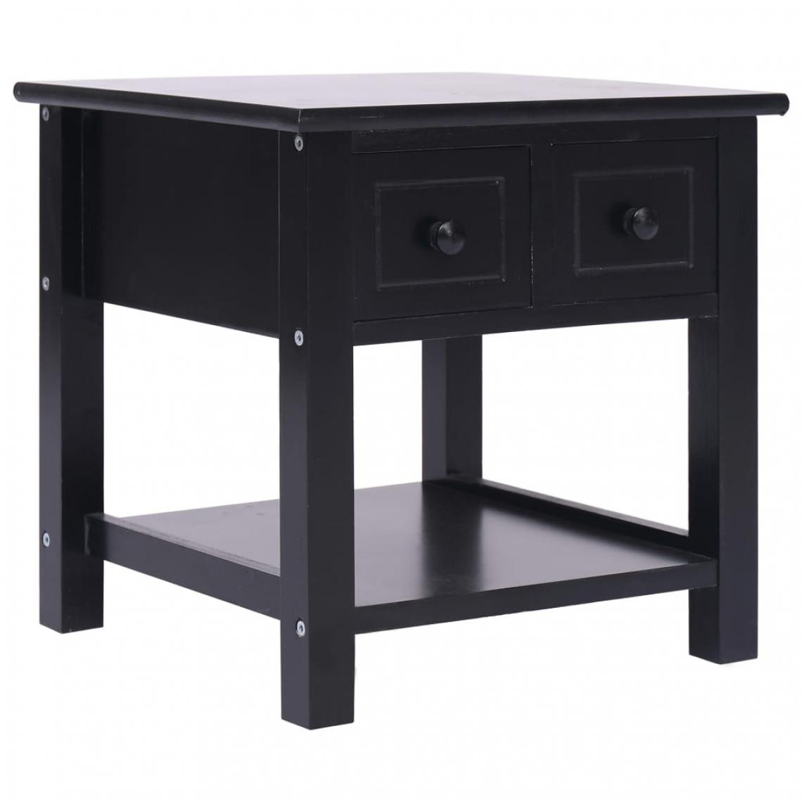 Vidaxl - vidaXL Table d'appoint Noir 40x40x40 cm Bois de Paulownia - Tables à manger