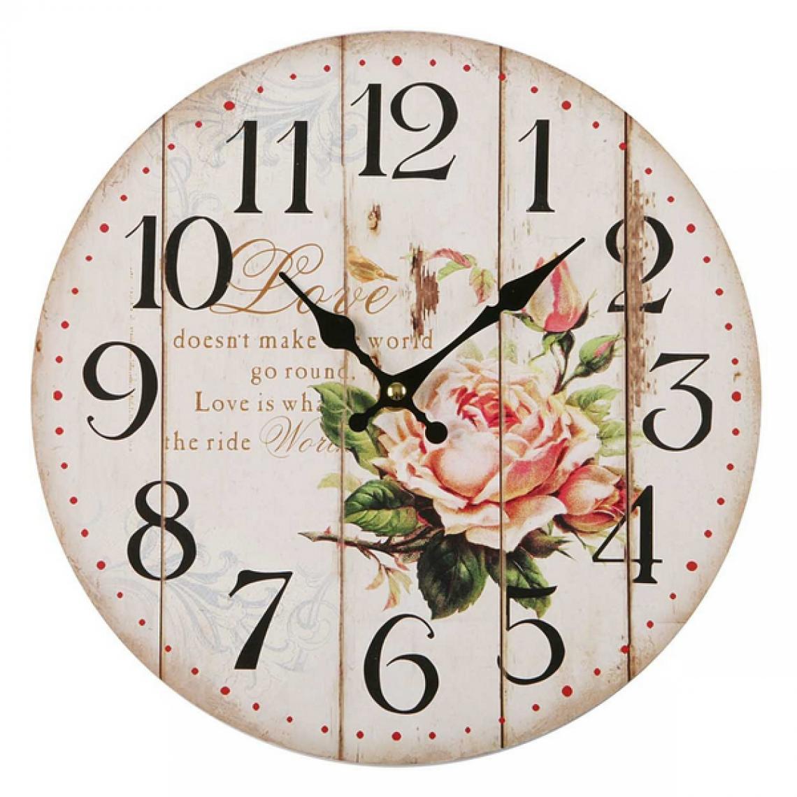 Unknown - Horloge Murale Rosé Métal (5 x 28 x 28 cm) - Horloges, pendules