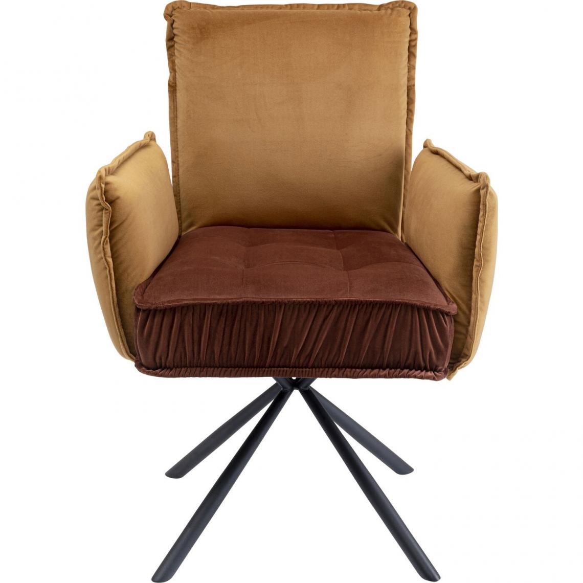Karedesign - Chaise avec accoudoirs Chelsea marron Kare Design - Chaises