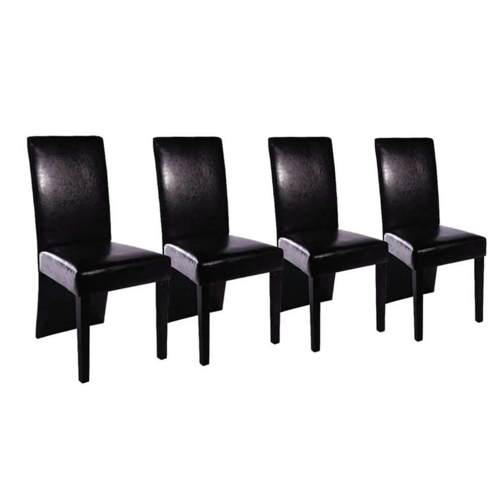 marque generique - Icaverne - Chaises de cuisine et de salle à manger selection Chaises de salle à manger 4 pcs Noir - Chaises