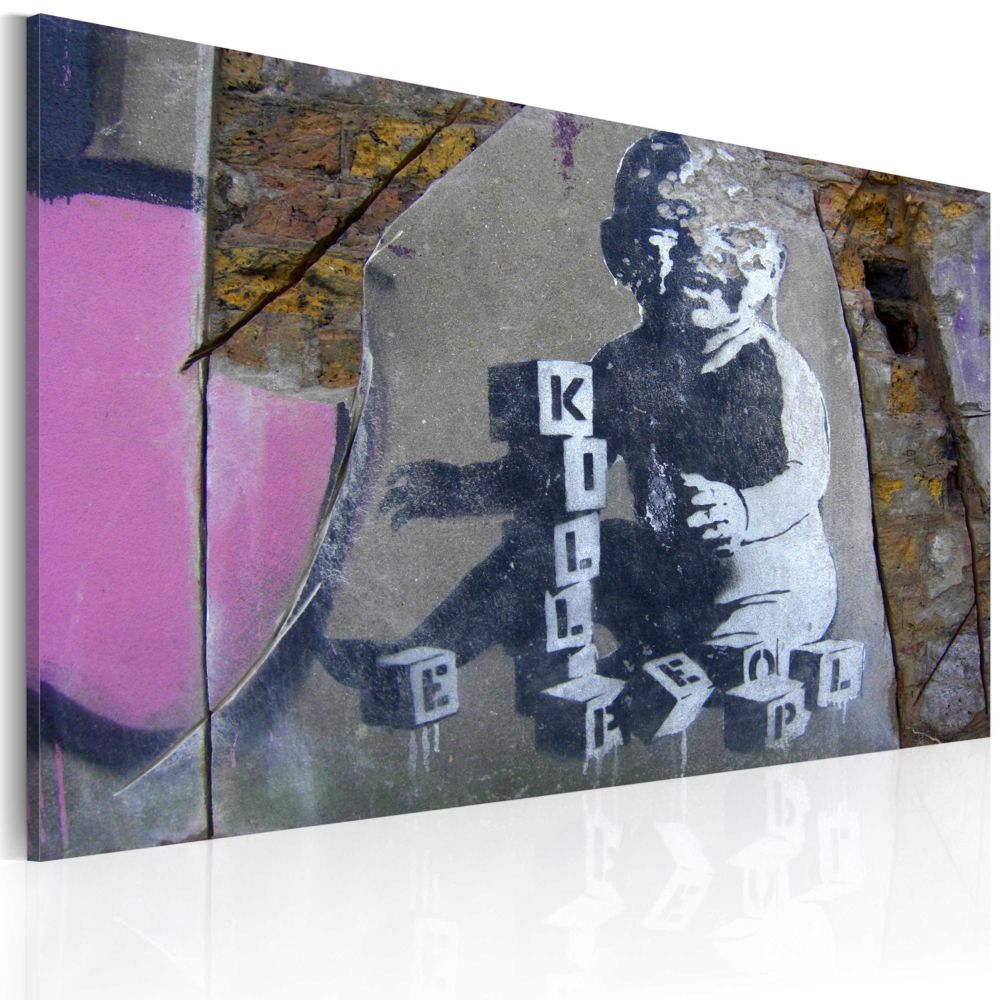 Bimago - Tableau | L'enfant tueur (Banksy) | 60x40 | Art urbain | - Tableaux, peintures
