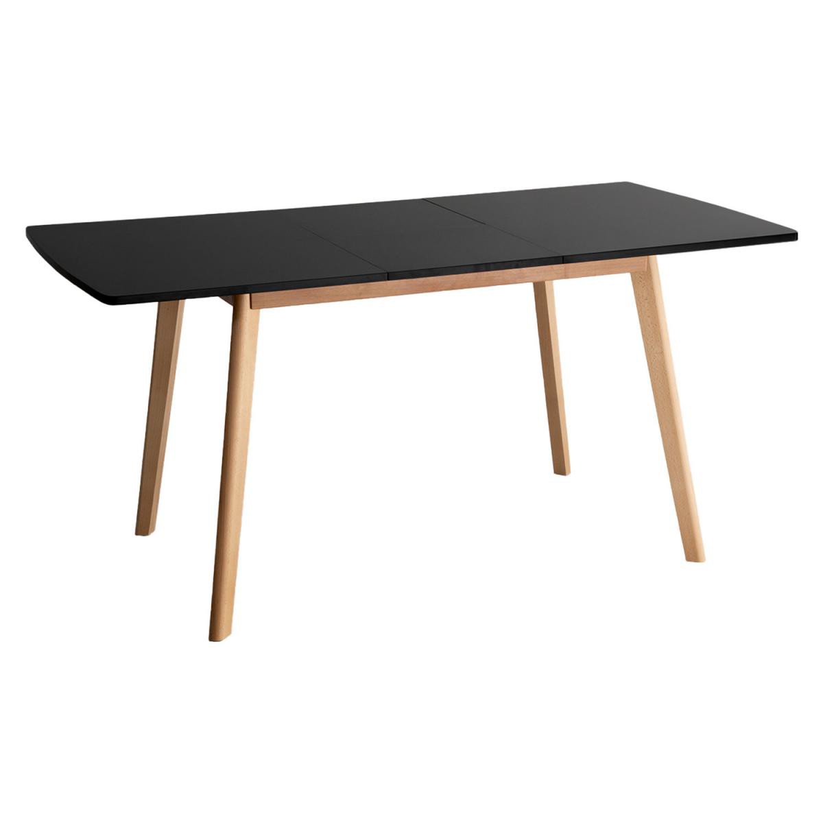 Happy Garden - Table extensible 120/160cm noire HELGA - Tables à manger