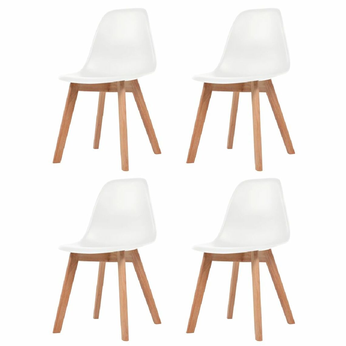 Chunhelife - Chunhelife Chaises de salle à manger 4 pcs Blanc Plastique - Chaises