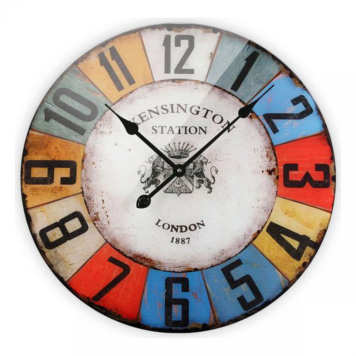VERSA - Horloge Murale Verre (4 x 57 x 57 cm) - Horloges, pendules