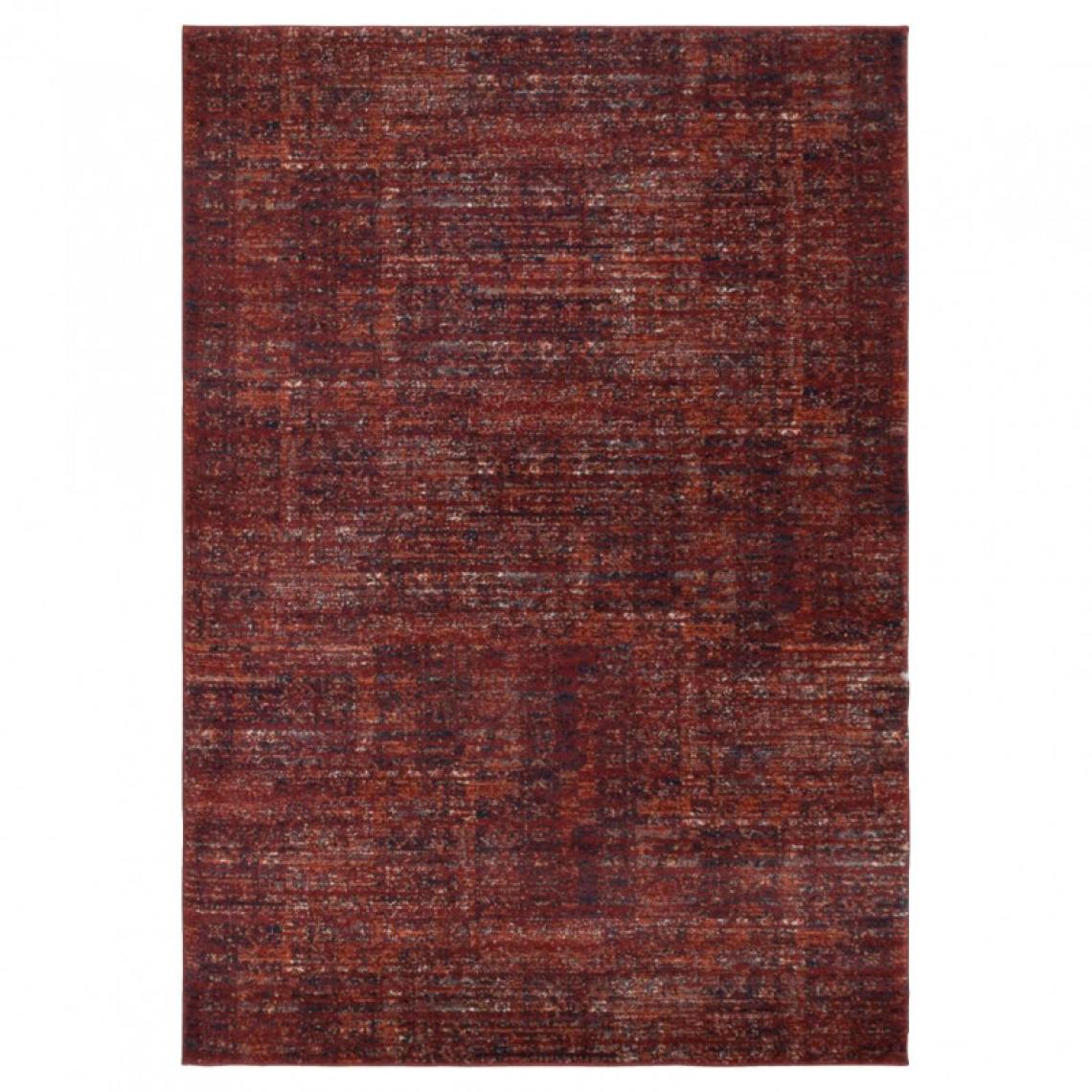 Meubletmoi - Tapis à mèches courtes moucheté rouge 120 x 170 cm - KOOKI 1375 - Tapis