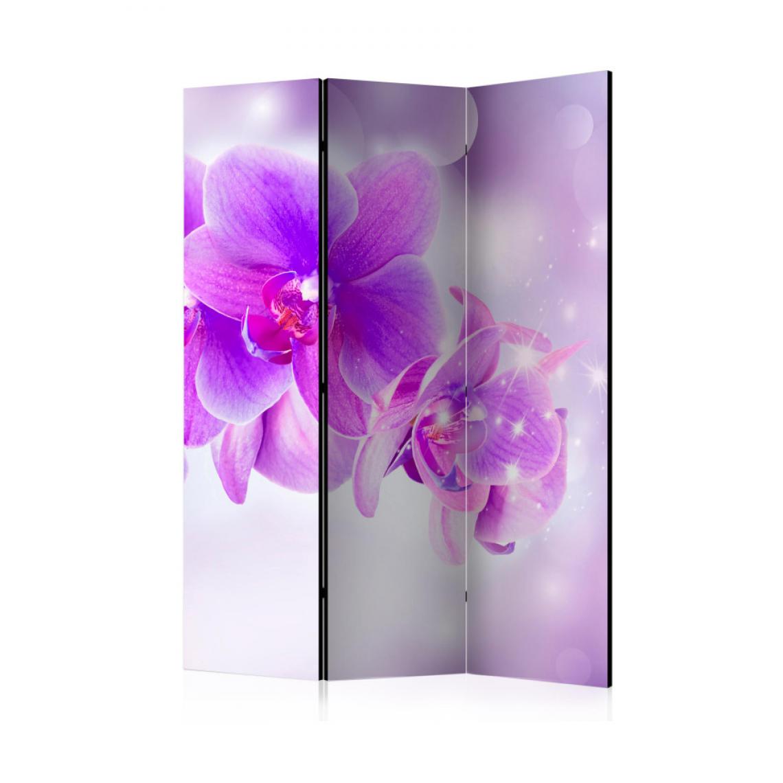 Artgeist - Paravent 3 volets - Purple Orchids [Room Dividers] 135x172 - Paravents