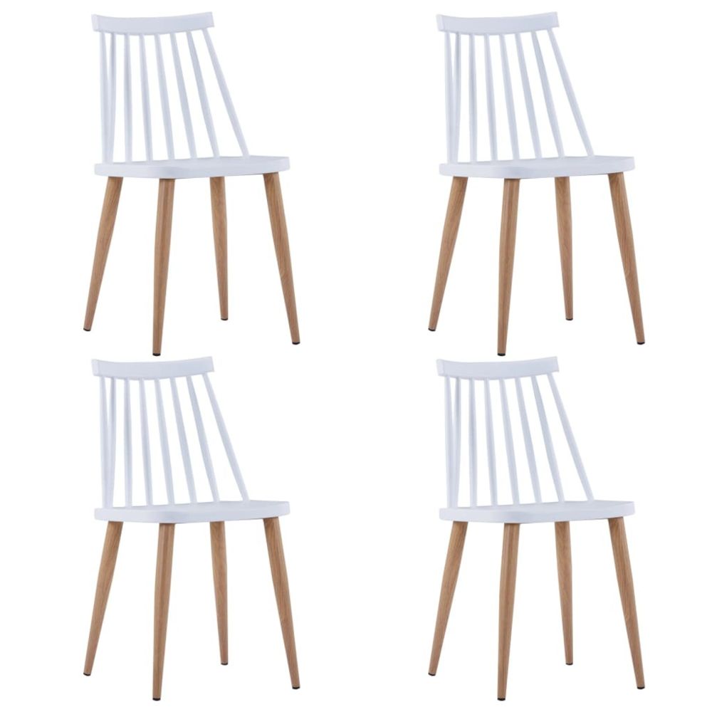 Uco - UCO 4 pcs Chaises de salle à manger Blanc Plastique - Chaises