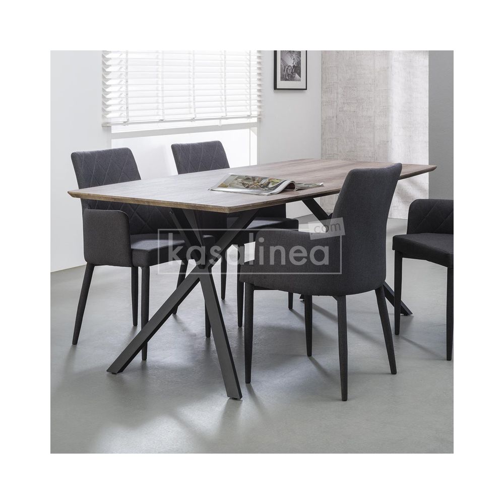 Kasalinea - Table à manger couleur bois TIAGO - L 190 cm - Tables à manger