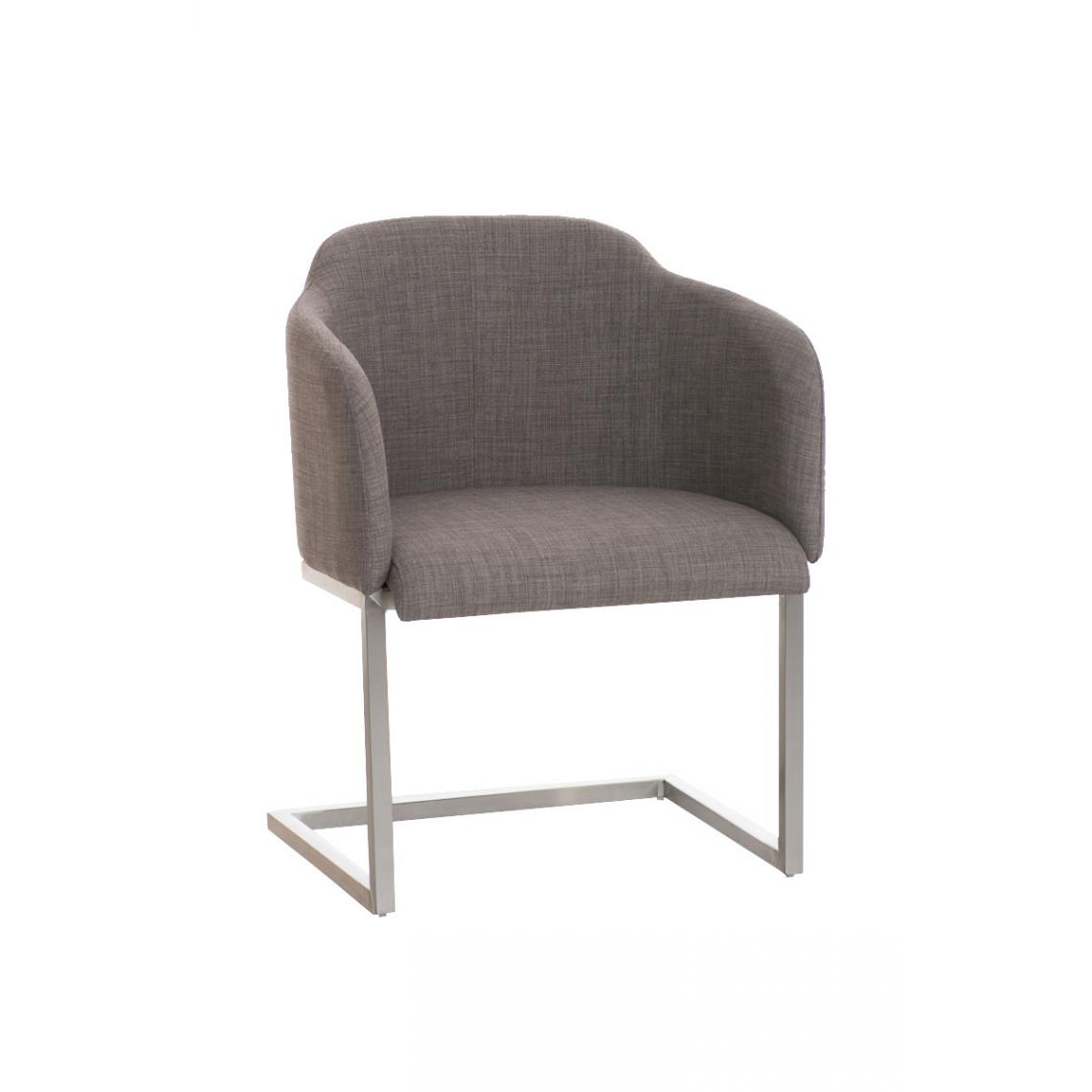Icaverne - Splendide Chaise visiteur en tissu reference Asuncion couleur gris - Chaises