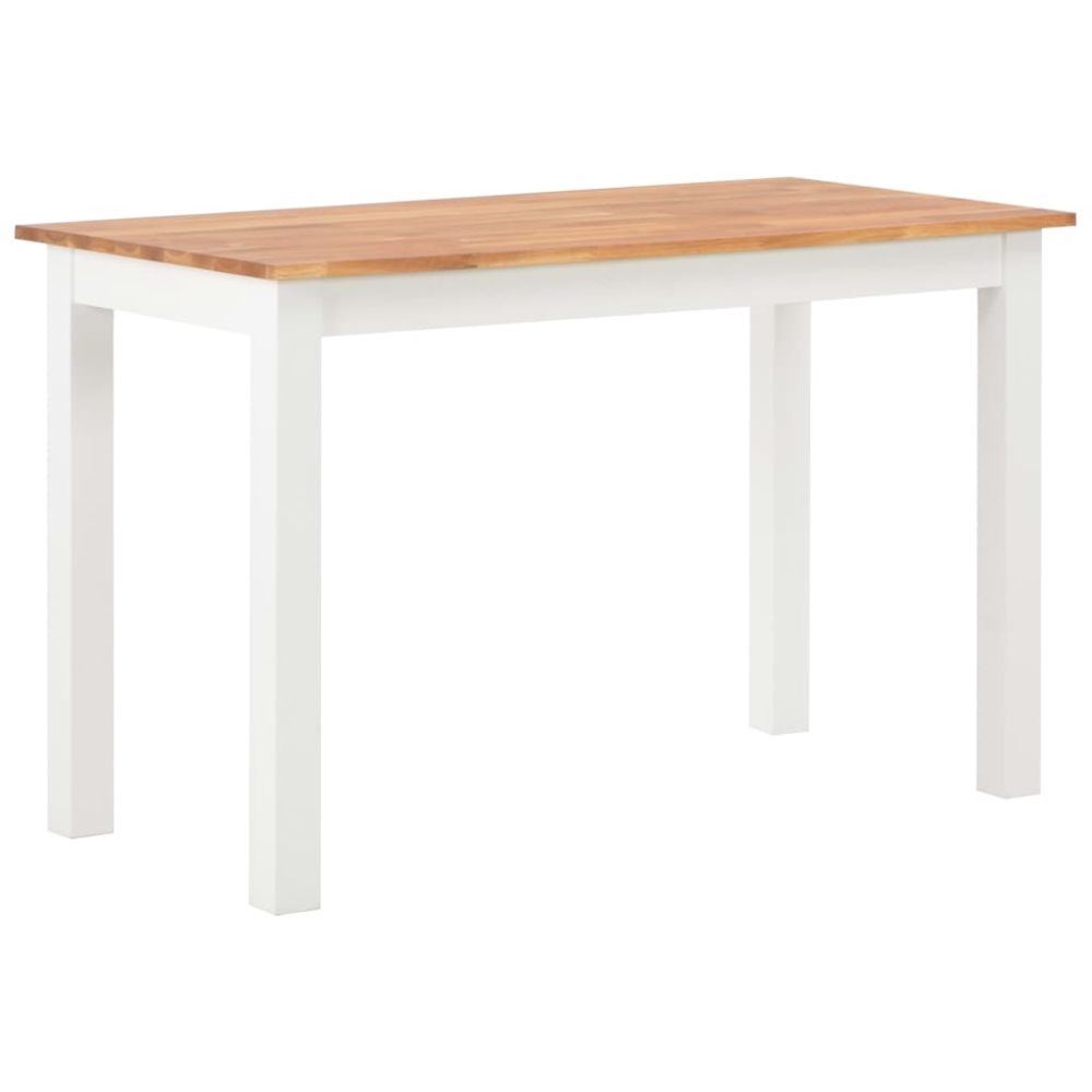 Uco - UCO Table de salle à manger 120x60x74 cm Bois de chêne solide - Tables à manger