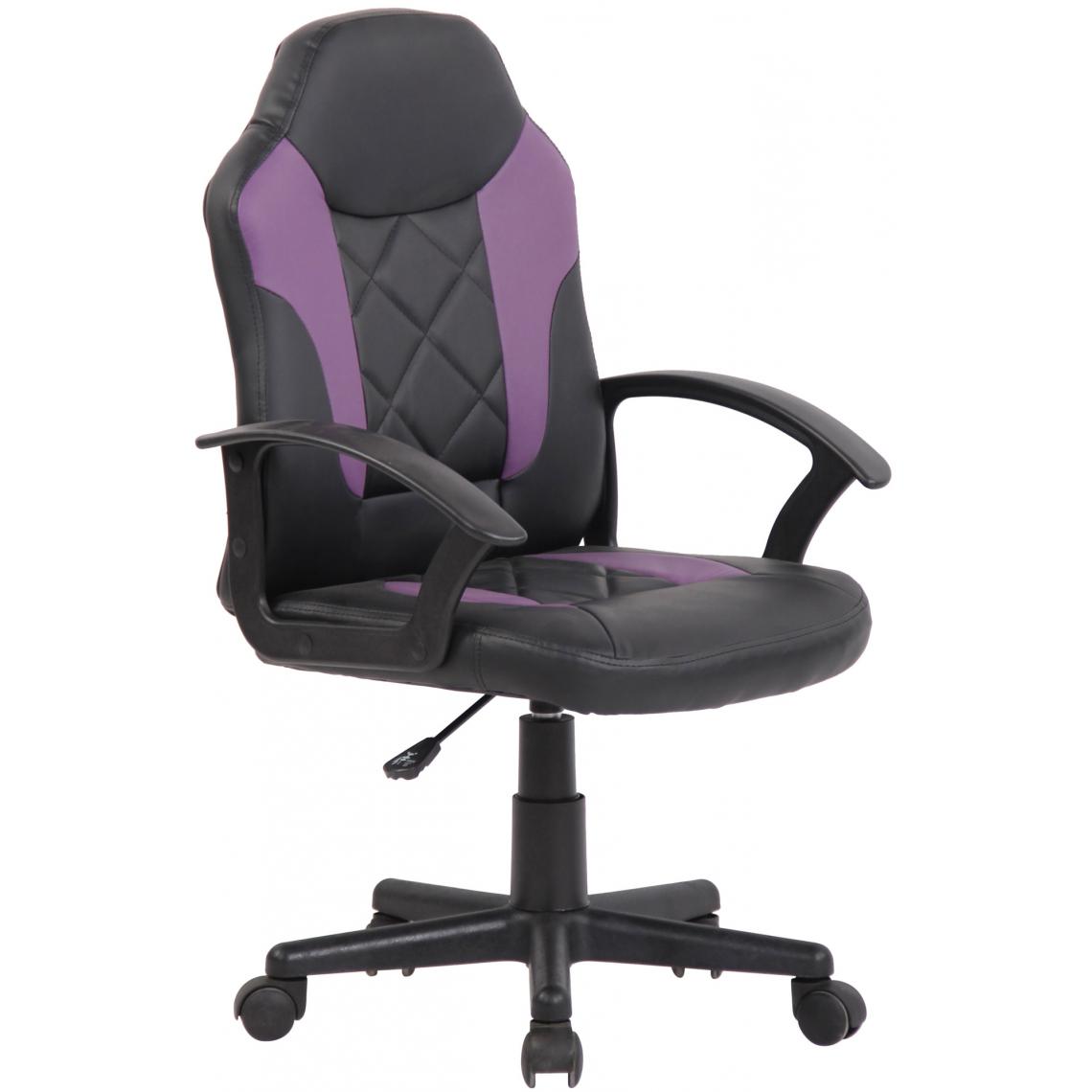 Icaverne - Contemporain Chaise de bureau enfant serie Managua couleur noir / violet - Chaises