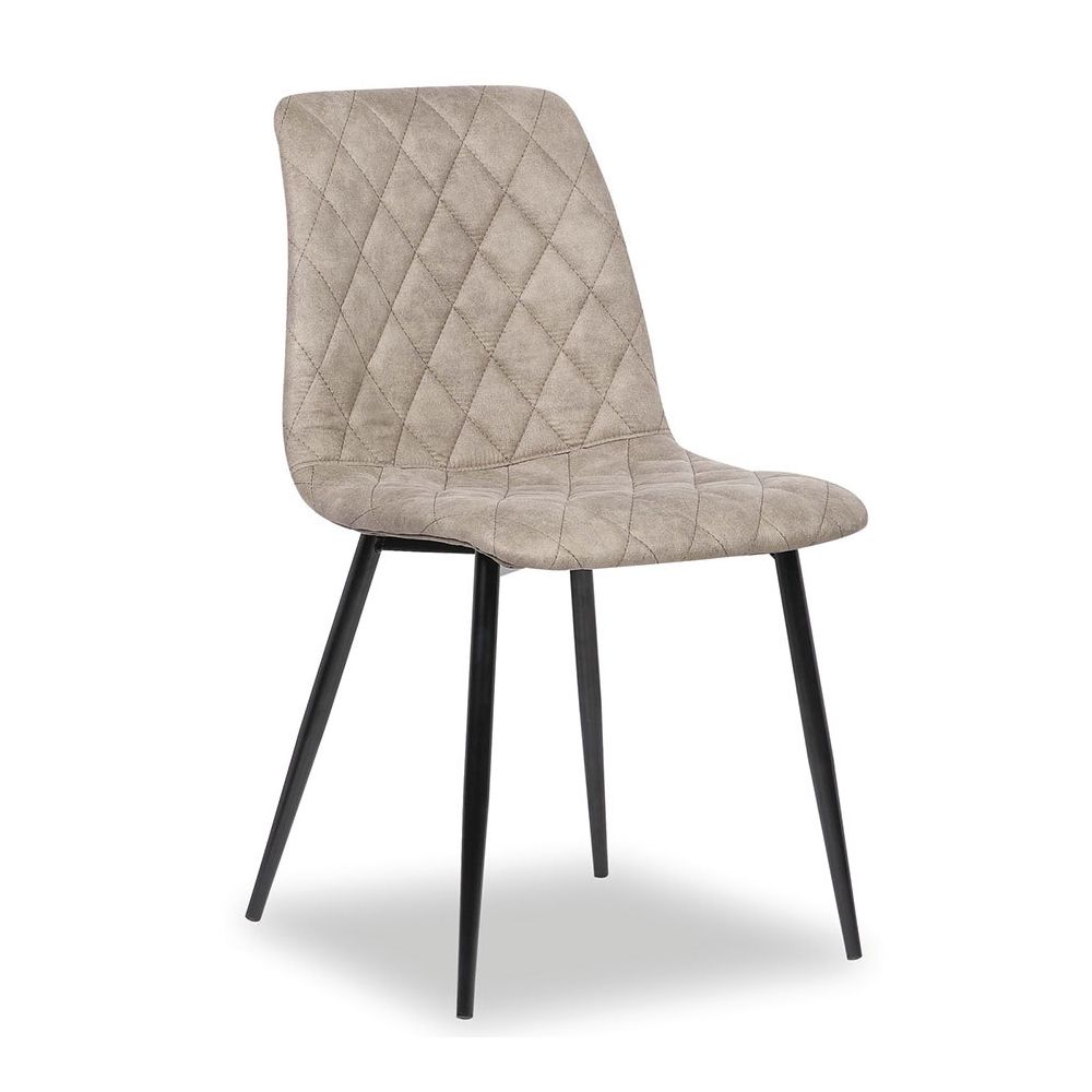 Kasalinea - Chaise contemporaine couleur marron ou gris (lot de 2) VALERI - Chaises
