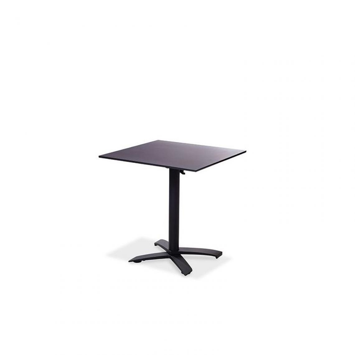 Materiel Chr Pro - Table Basse X Cross Noir 74 cm et Plateau HPL 70 x 70 cm - Veba - Noir - Tables à manger