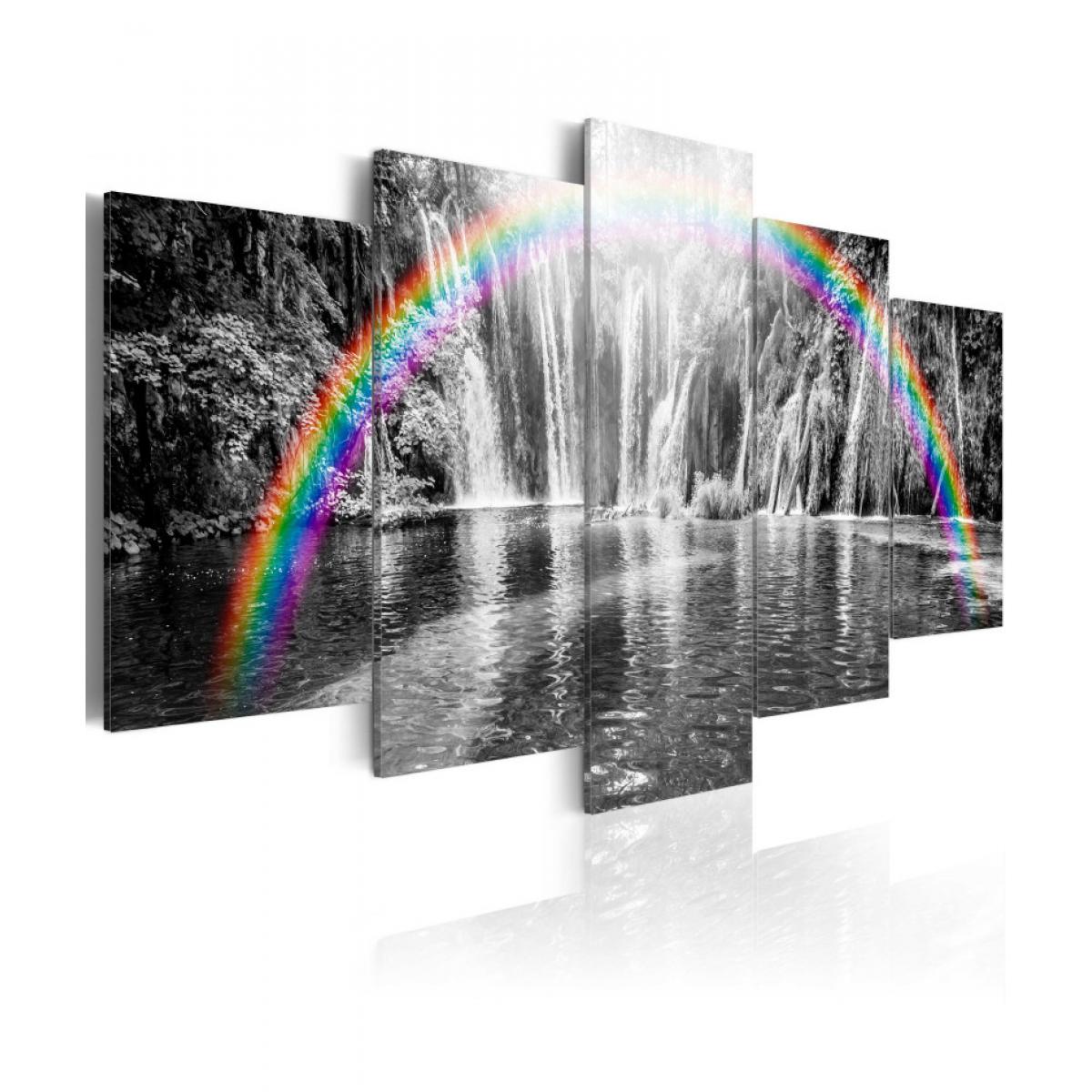 Artgeist - Tableau - Rainbow on grays 200x100 - Tableaux, peintures