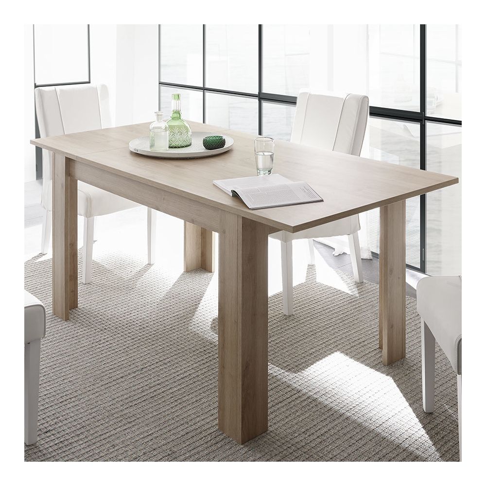 Kasalinea - Table extensible 140 cm couleur chêne clair AGATHE - Tables à manger