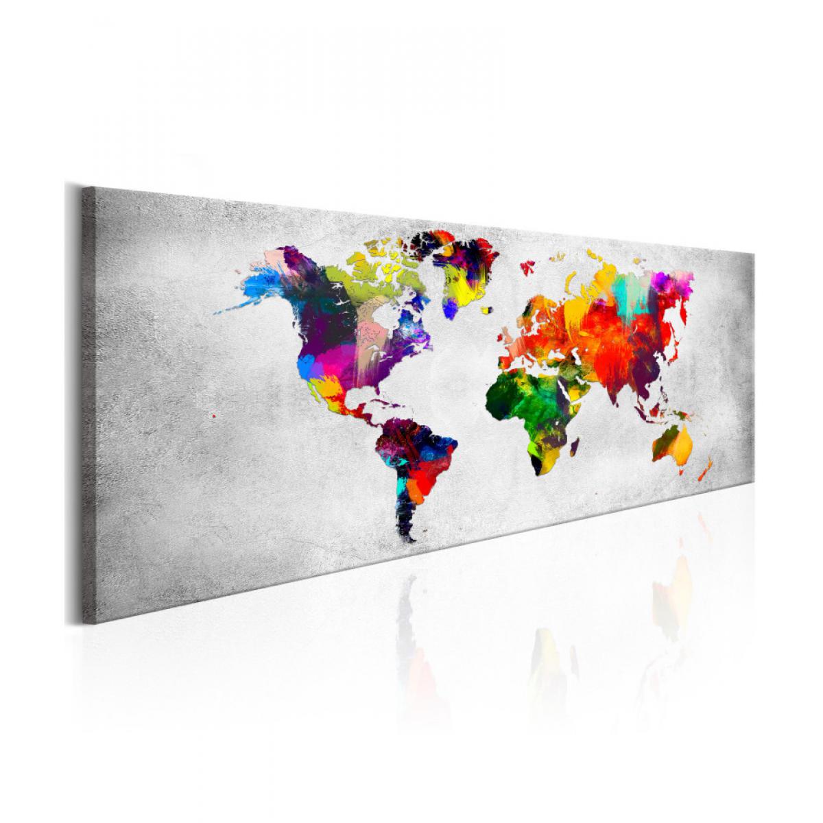 Artgeist - Tableau - World Map: Coloured Revolution 135x45 - Tableaux, peintures