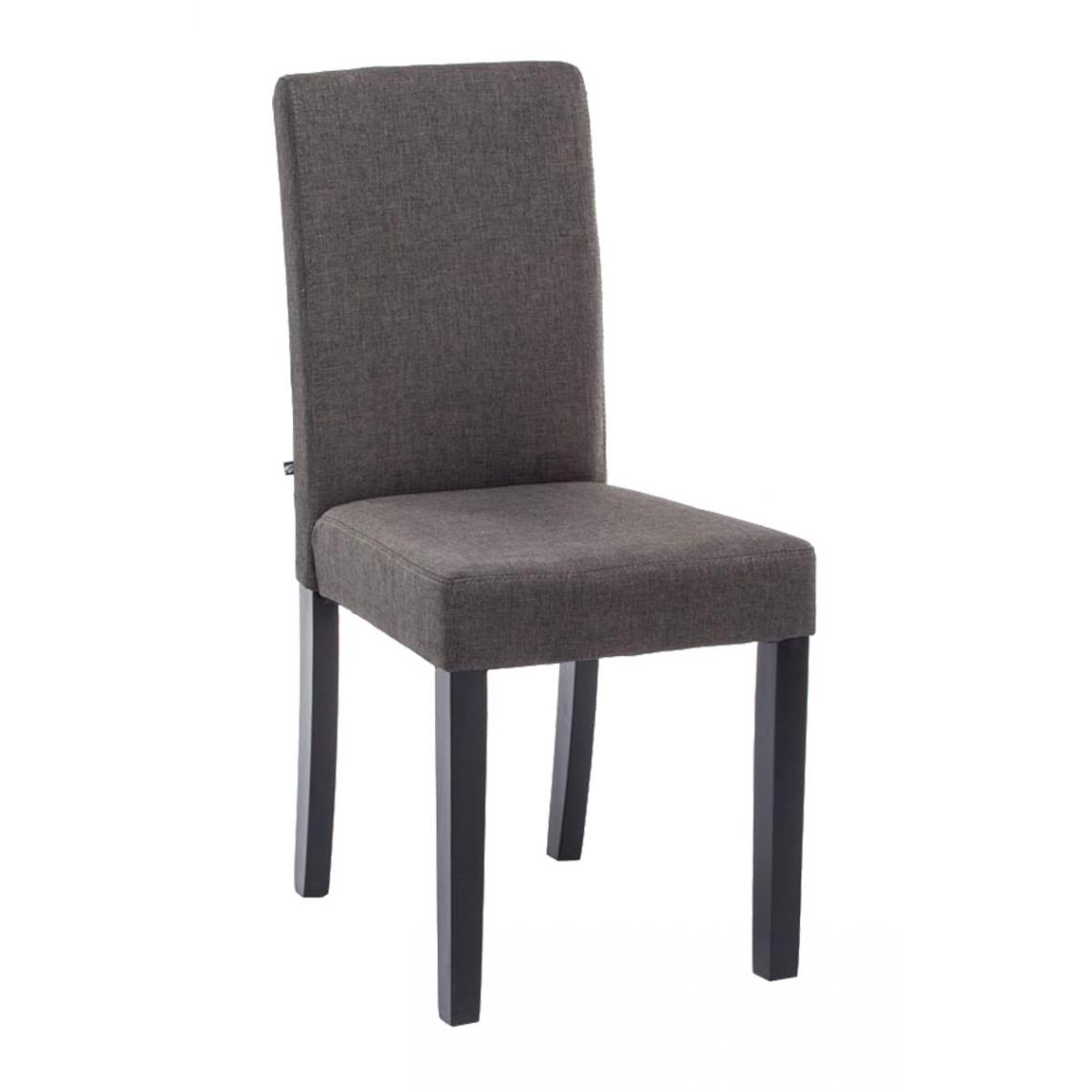 Icaverne - Joli Chaise de salle à manger Rabat tissu noir couleur gris foncé - Chaises