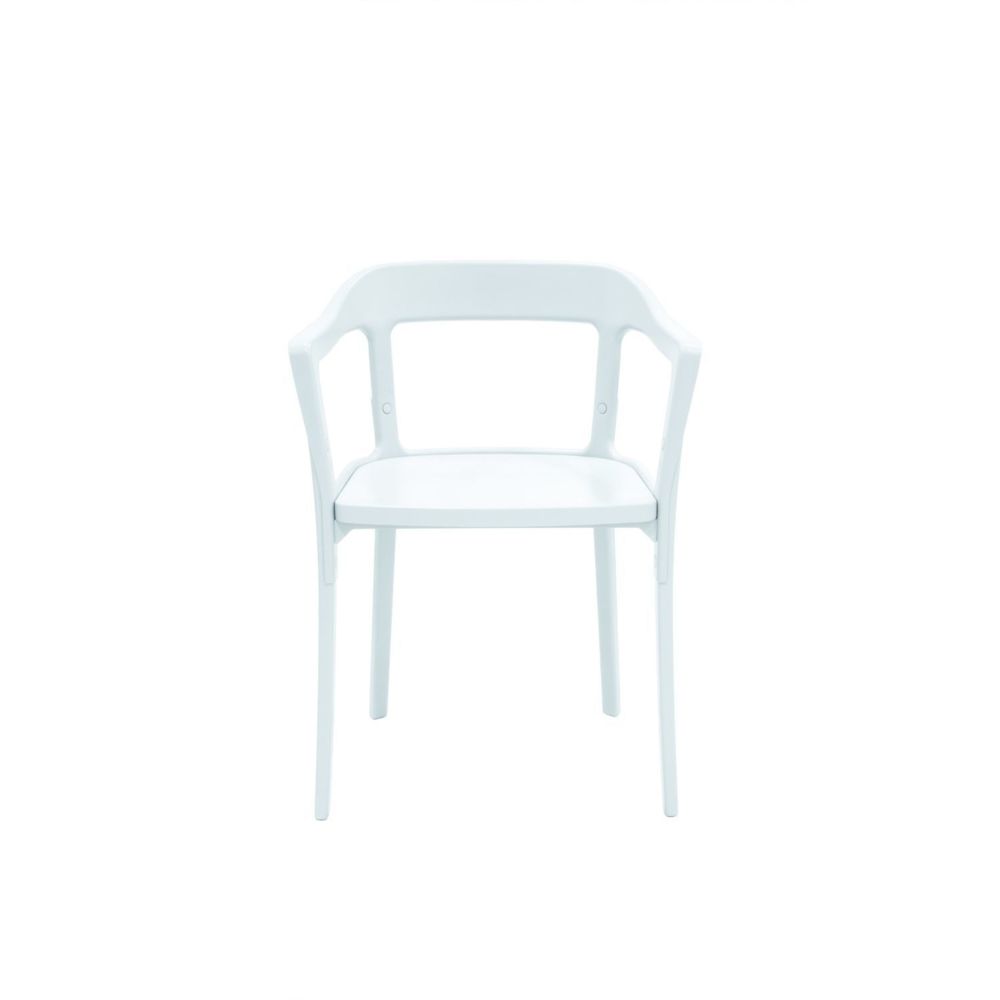 Magis - Chaise Steelwood - Hêtre blanc/blanc - Chaises
