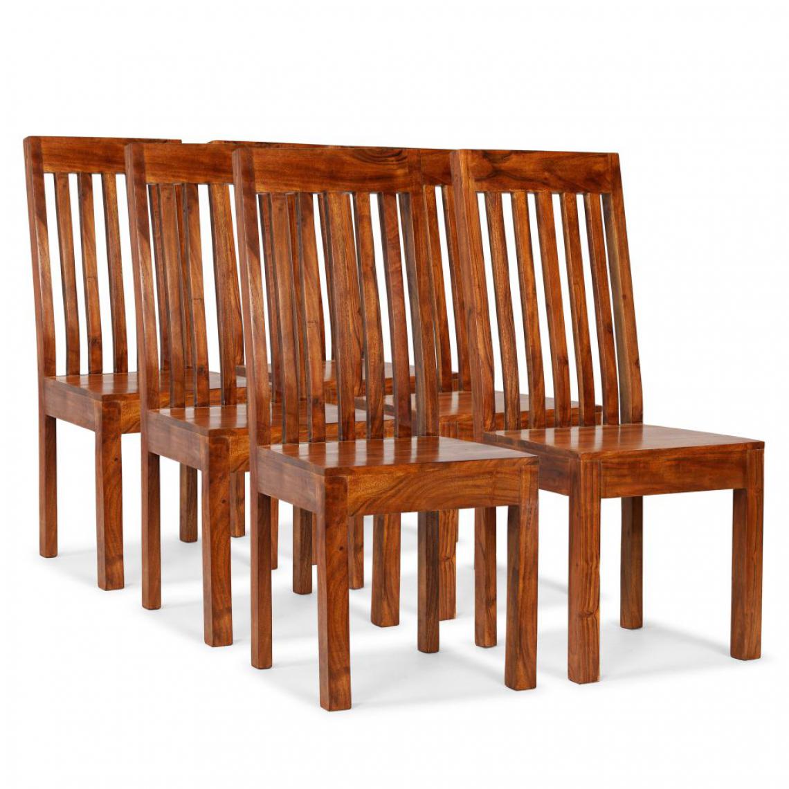 Chunhelife - Chaise de salle à manger 6 pcs Bois massif avec finition Sesham - Chaises