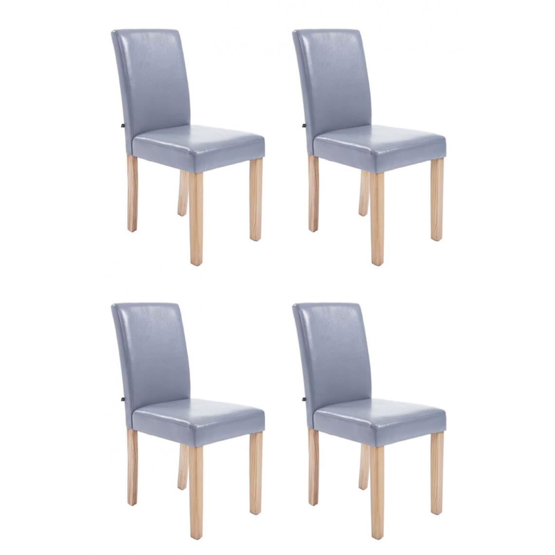 Icaverne - Magnifique Lot de 4 chaises de salle à manger serie Rabat natura couleur gris - Chaises