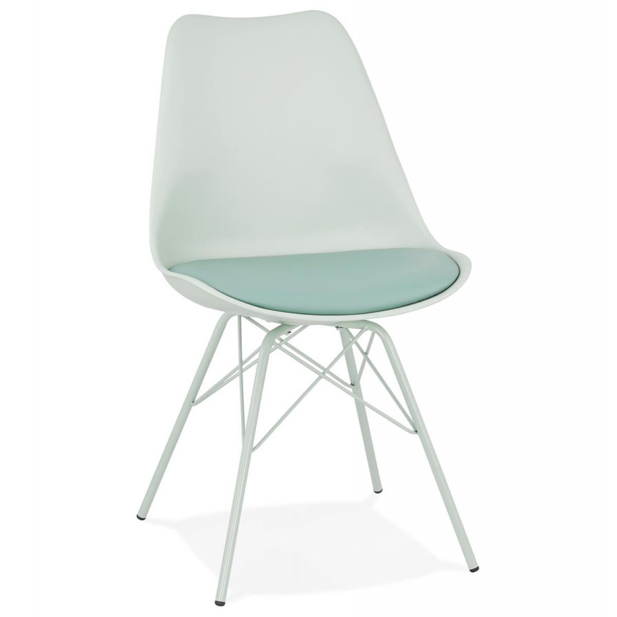 Alterego - Chaise design 'BYBLOS' vert clair style industriel - Chaises