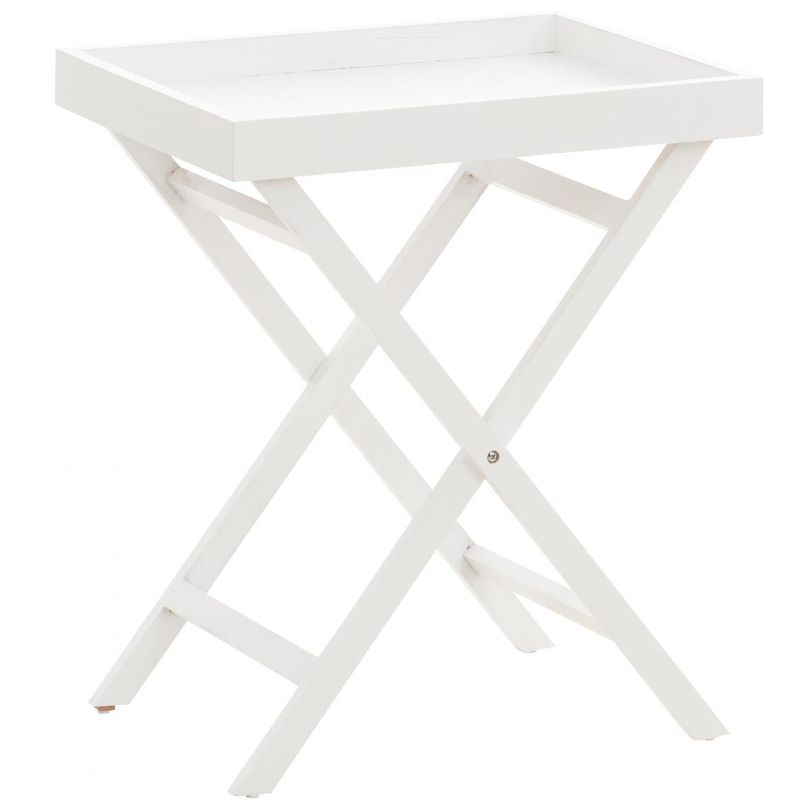 Icaverne - Inedit Table d'appoint Tokyo couleur blanc - Chaises