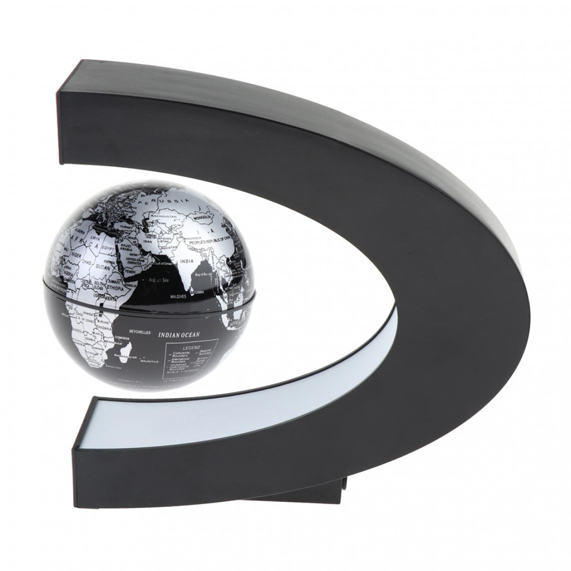marque generique - Globe de lévitation magnétique LED design flottant tellurion noir - Globes