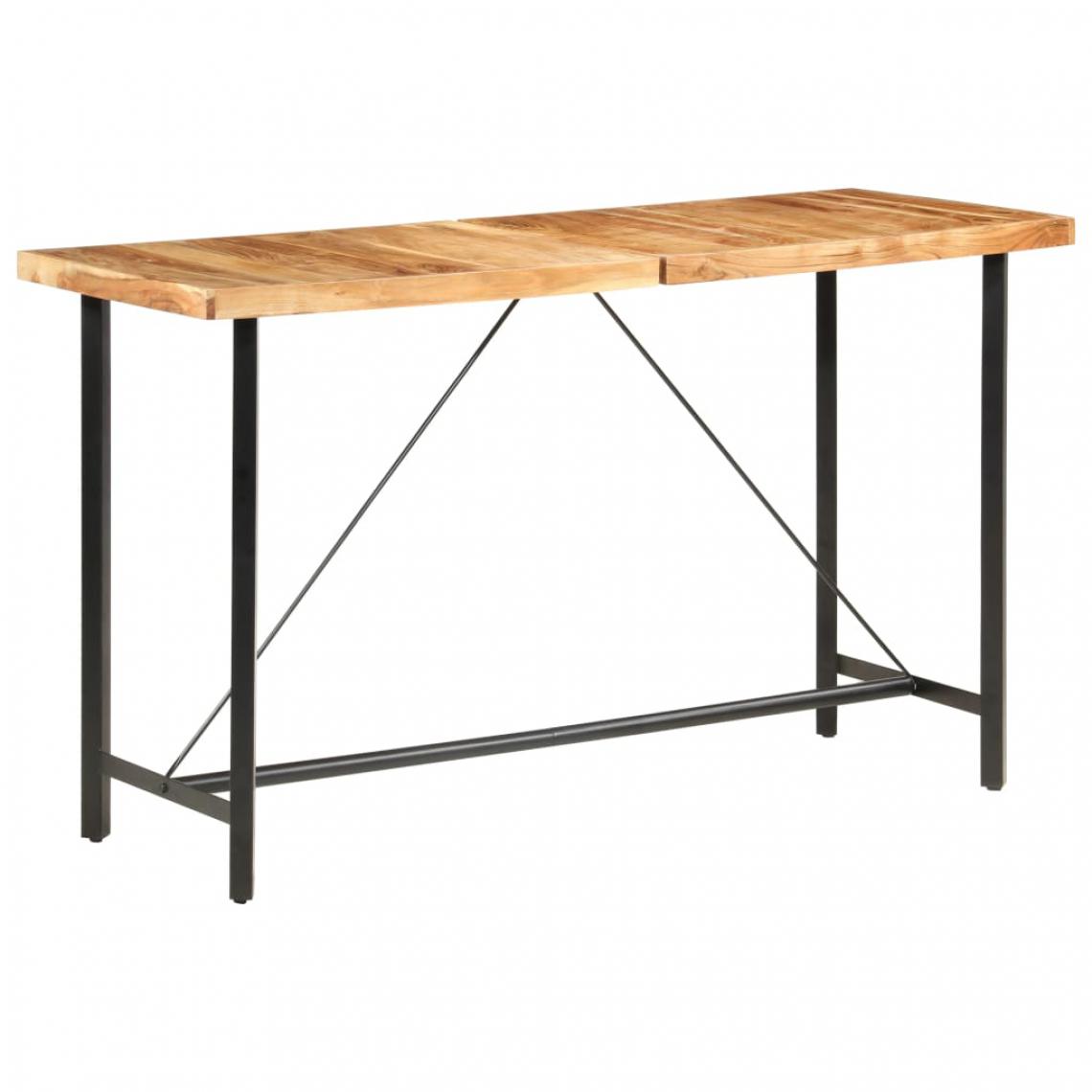 Chunhelife - Table de bar 180x70x107 cm Bois d'acacia solide - Tables à manger