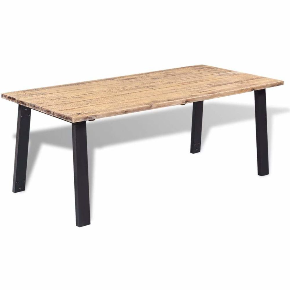 Helloshop26 - Table de salon salle à manger design 170 x 90 cm bois d'acacia massif 0902162 - Tables à manger