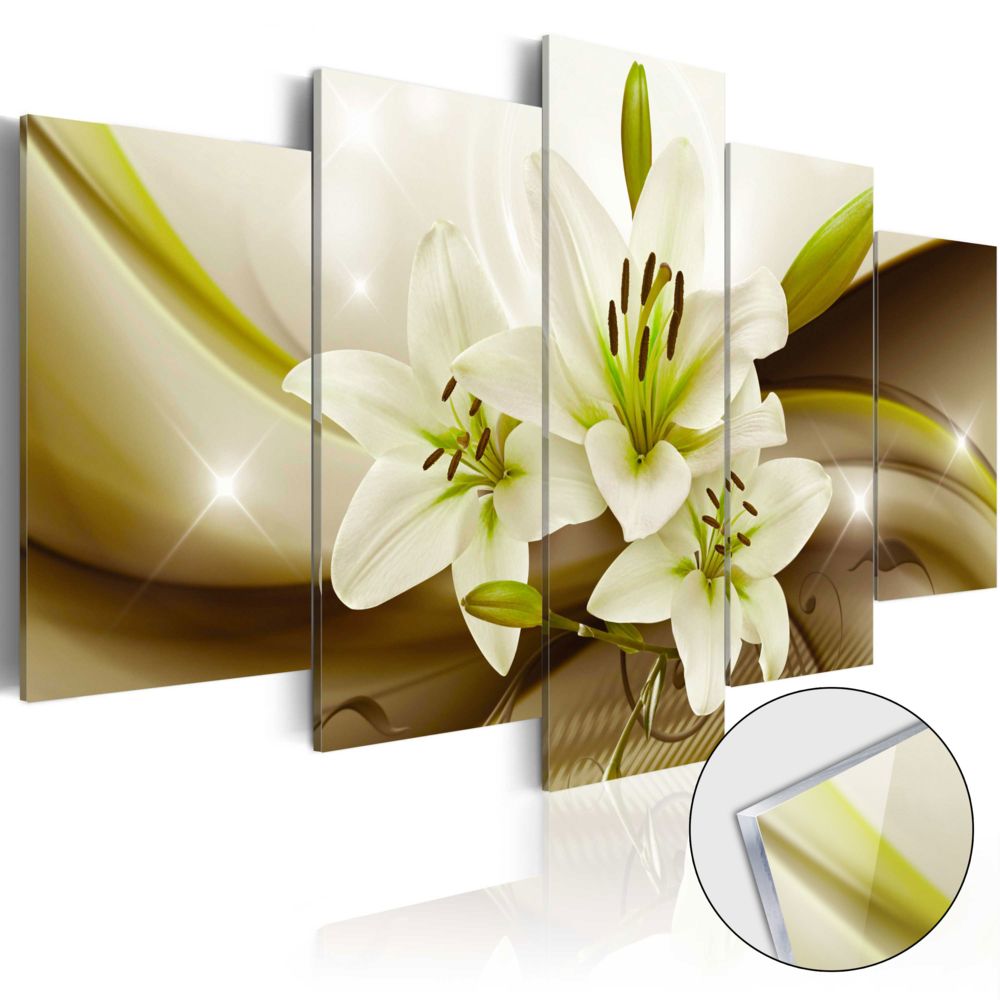 Bimago - Tableau sur verre acrylique - Modern Lily [Glass] - Décoration, image, art | - Tableaux, peintures