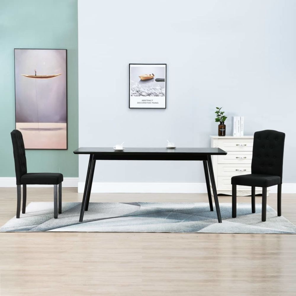 marque generique - Magnifique Fauteuils et chaises categorie Kuala Lumpur Chaises de salle à manger 2 pcs Noir Tissu - Chaises