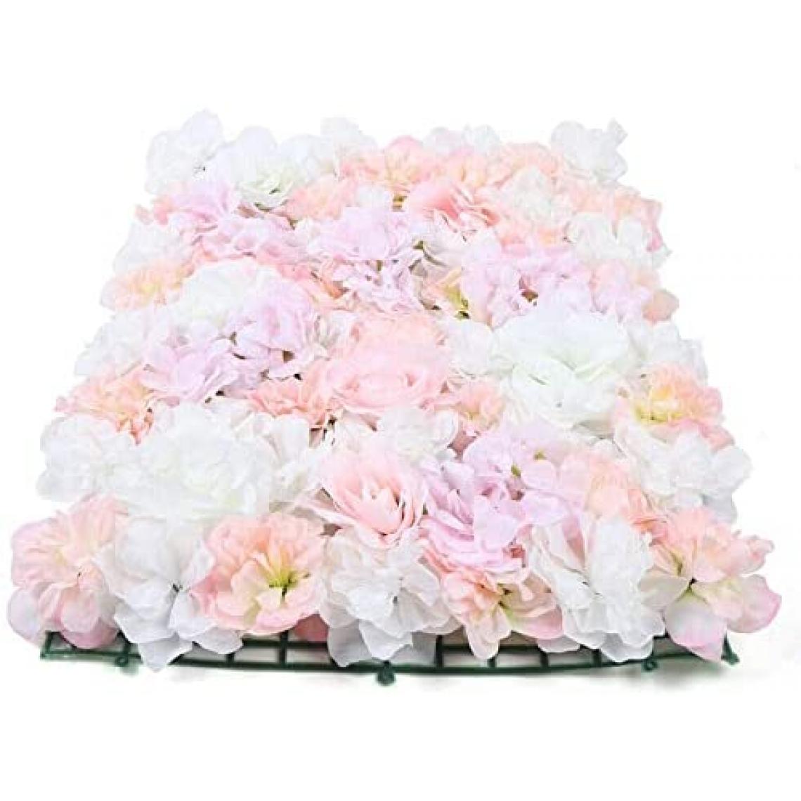 Oukaning - Lot de 12 murs de roses artificielles pour décoration de mariage - 60 x 40 x 7 cm - Plantes et fleurs artificielles