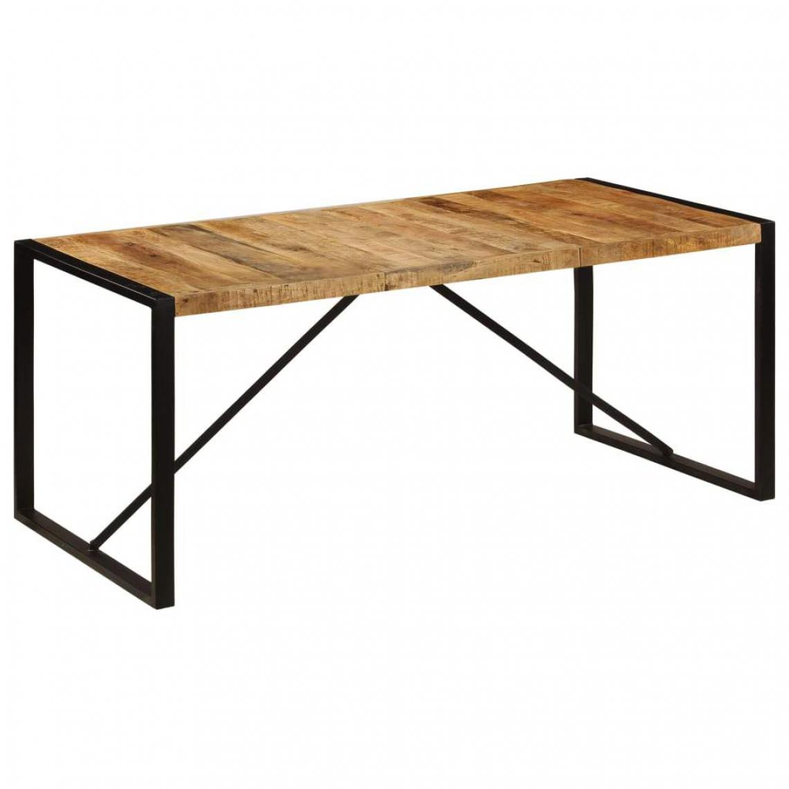 Helloshop26 - Table de salon salle à manger design 180 cm bois de manguier solide 0902278 - Tables à manger