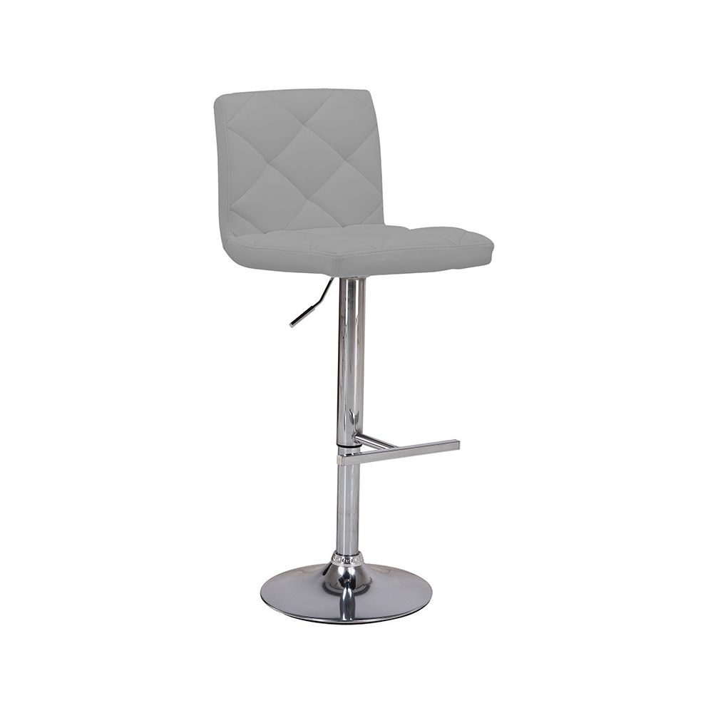 Nouvomeuble - Chaise de bar gris chromé design CLOTHILDE - Chaises