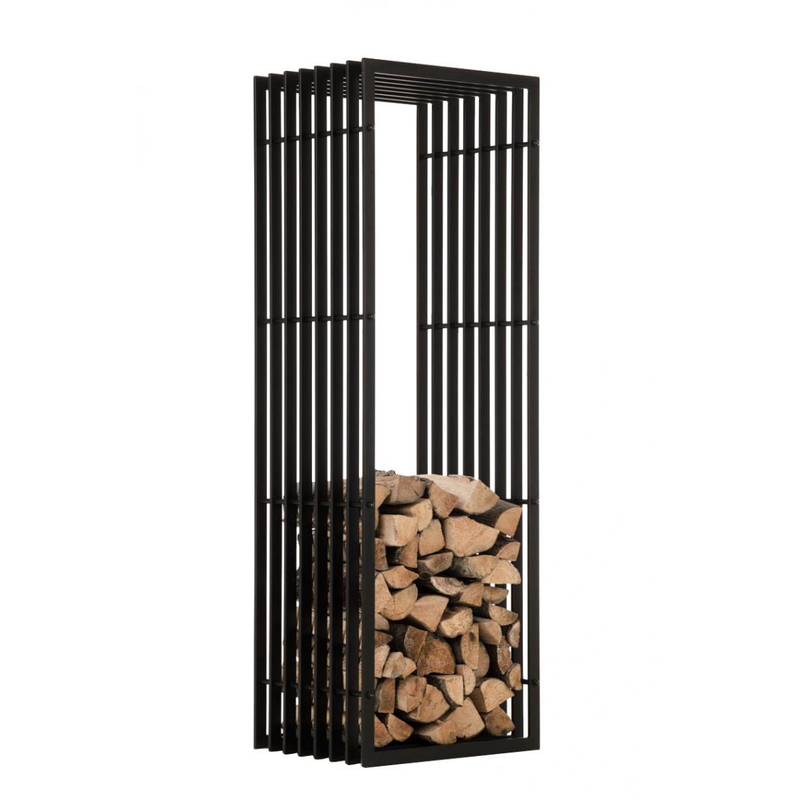 Icaverne - Contemporain Support à bois Damas 40x50x150 couleur noir mat - Chaises