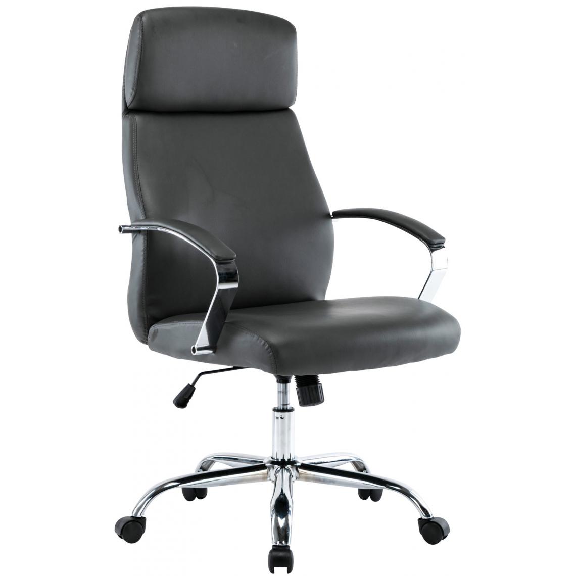 Icaverne - Moderne Chaise de bureau serie Yamoussoukro XL simili cuir couleur gris - Chaises