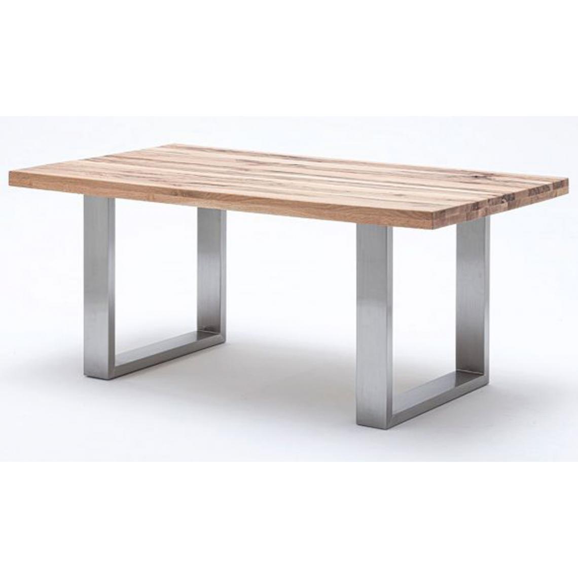 Pegane - Table à manger en chêne sauvage,laqué mat massif - L.220 x H.76 x P.100 cm -PEGANE- - Tables à manger