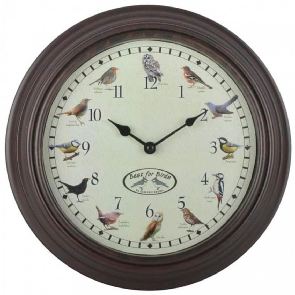 Esschert Design - Esschert Design Horloge avec sons d'oiseaux - Horloges, pendules