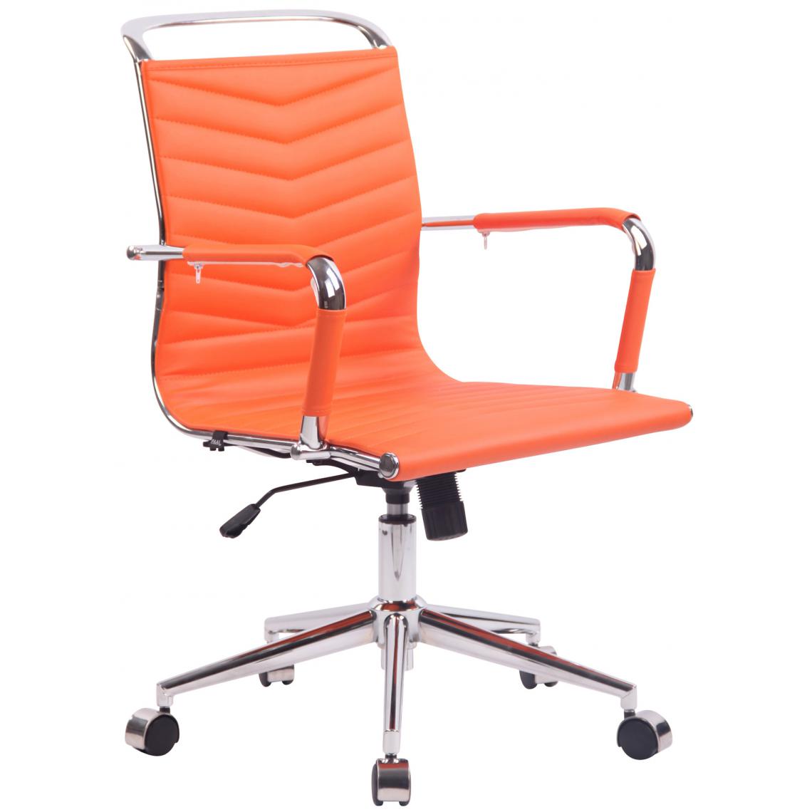 Icaverne - Distingué Chaise de bureau en simili cuir serie Port-au-Prince couleur Orange - Chaises