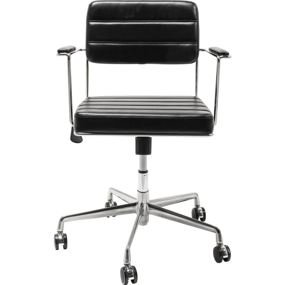 Karedesign - Chaise de bureau pivotante Dottore noire Kare Design - Chaises