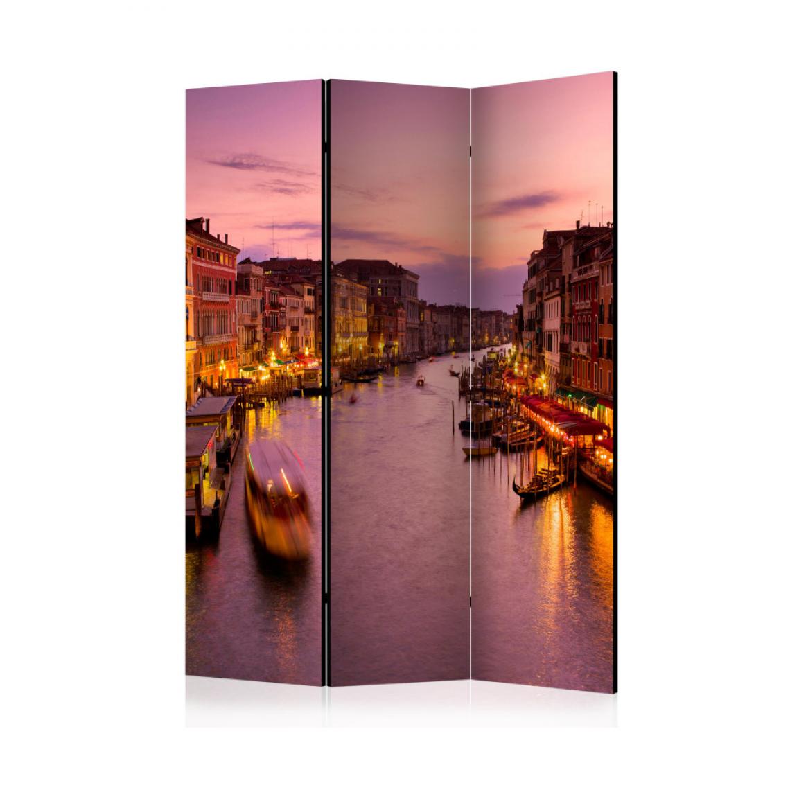 Artgeist - Paravent 3 volets - City of lovers, Venice by night [Room Dividers] 135x172 - Paravents