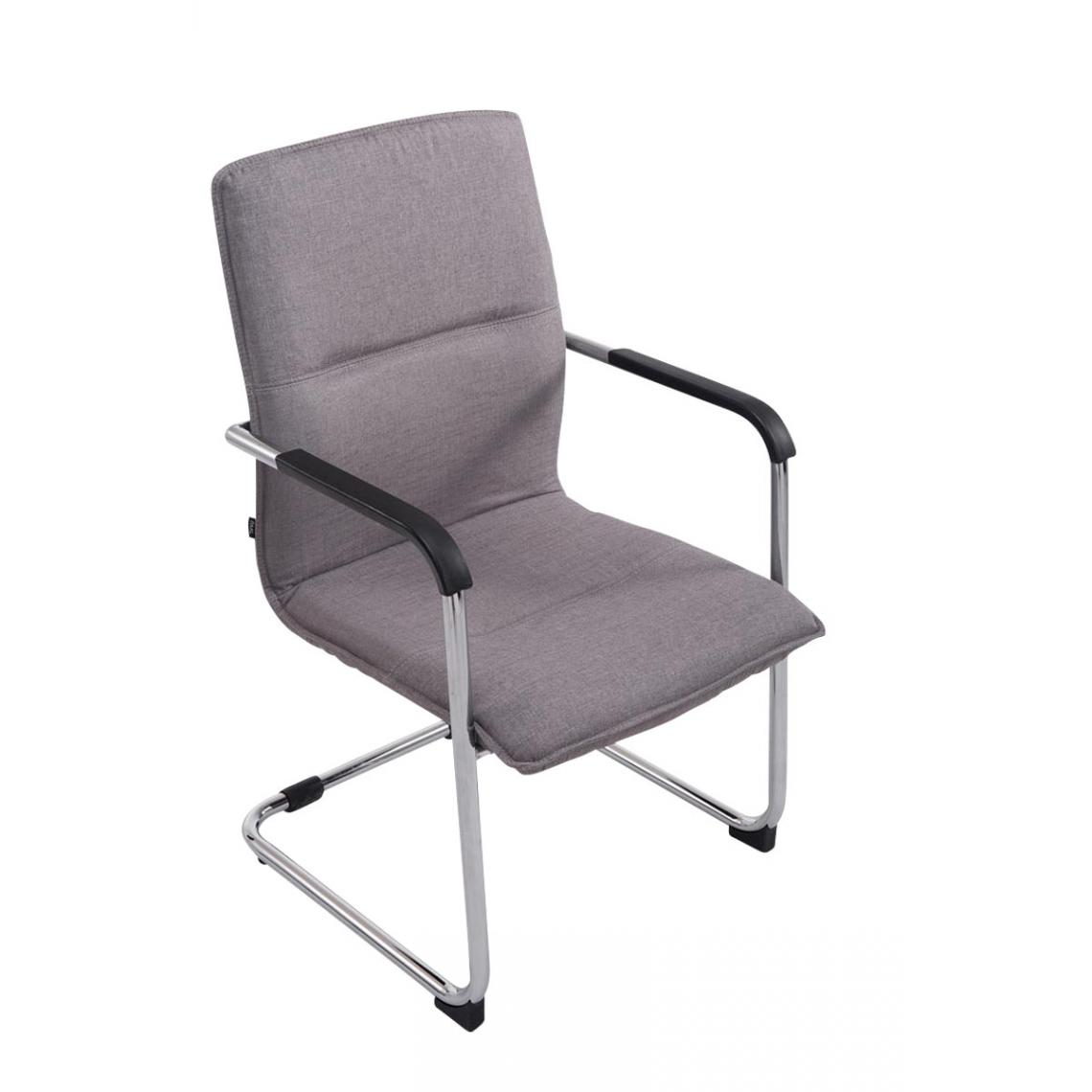 Icaverne - sublime Chaise visiteur en tissu Zagreb couleur gris - Chaises