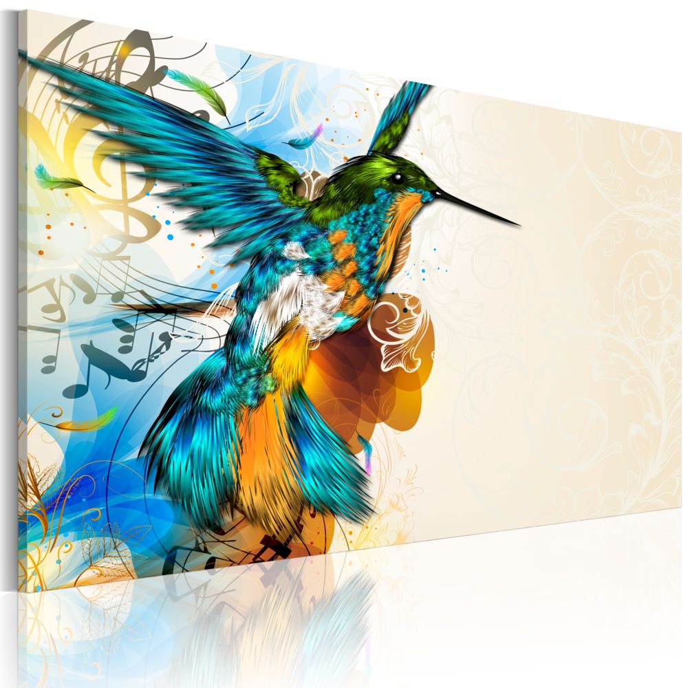 Bimago - Tableau - Bird's music - Décoration, image, art | Animaux | Oiseaux | - Tableaux, peintures
