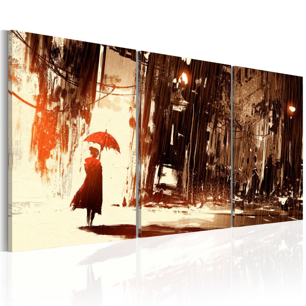 Artgeist - Tableau - City in the Rain 60x30 - Tableaux, peintures