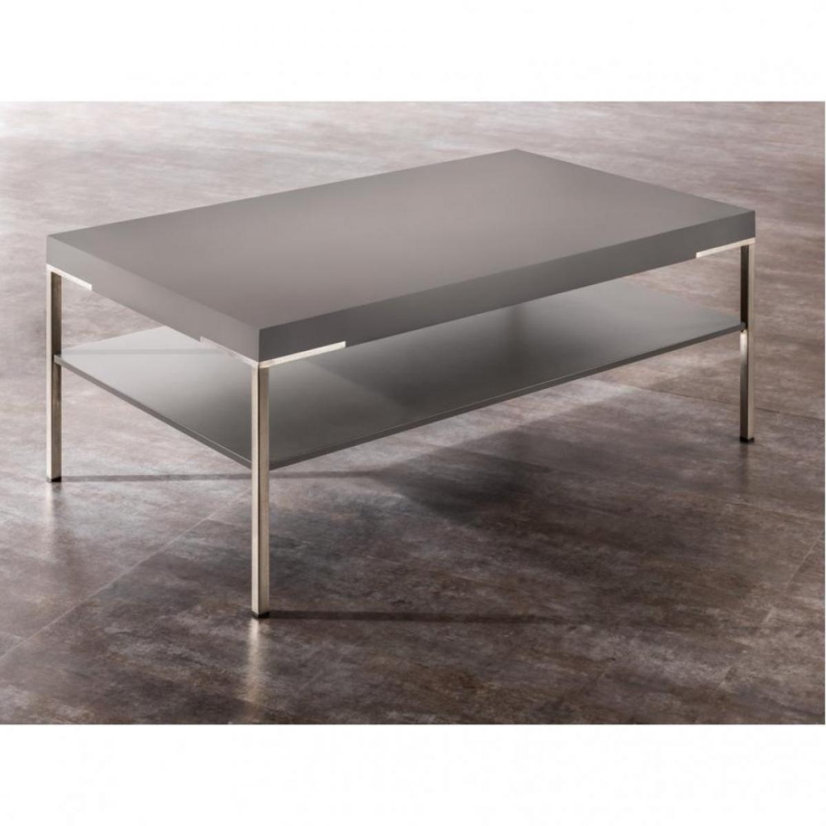 Inside 75 - Table basse design ANZIO Taupe laqué mat 110cm - Tables à manger