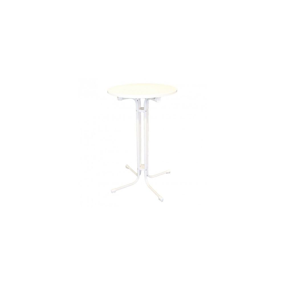 Materiel Chr Pro - Table haute Limbourg blanc 70 cm - - Tables à manger
