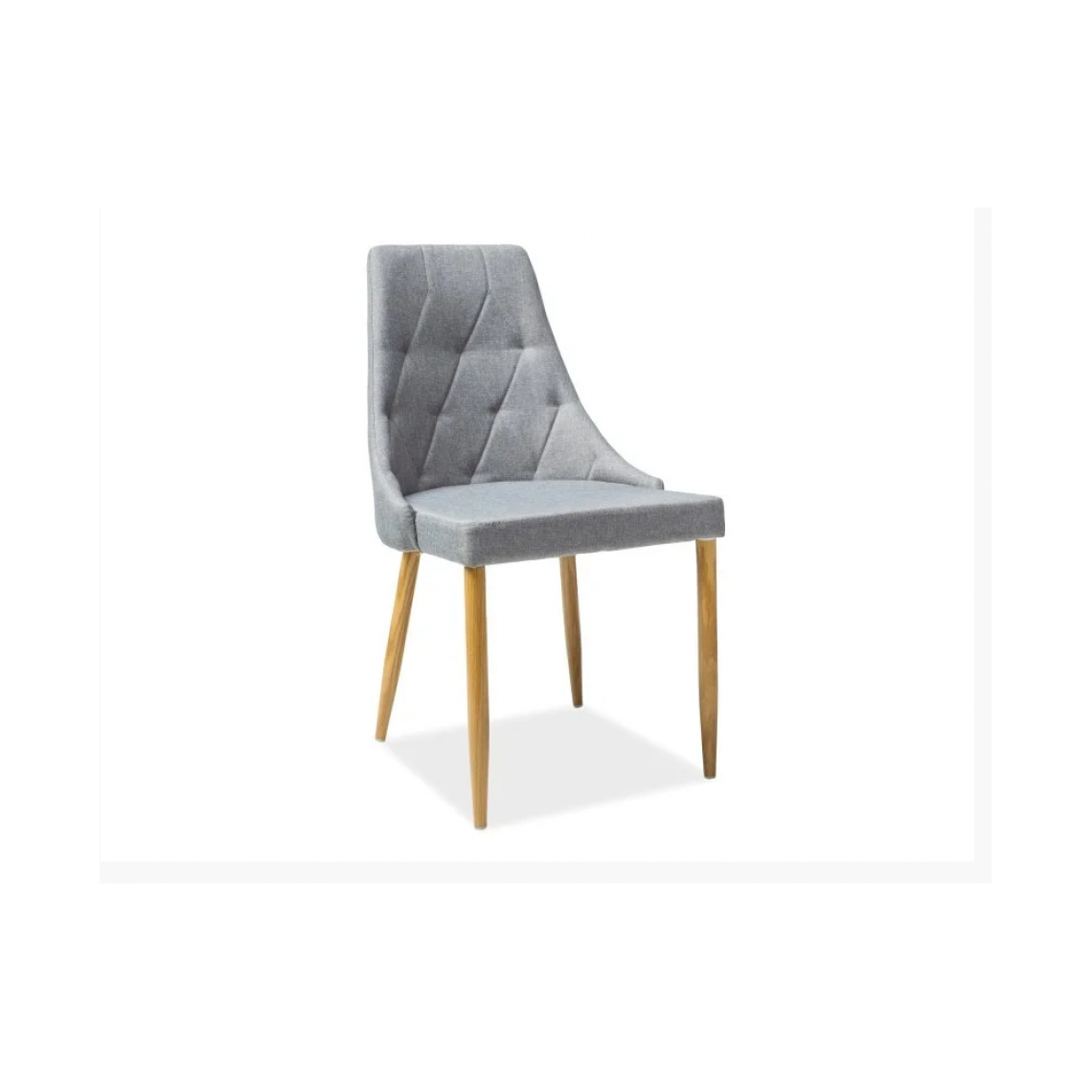 Ac-Deco - Chaise tapissée - Trix - L 50 x P 46 x H 90 cm - Gris - Chaises