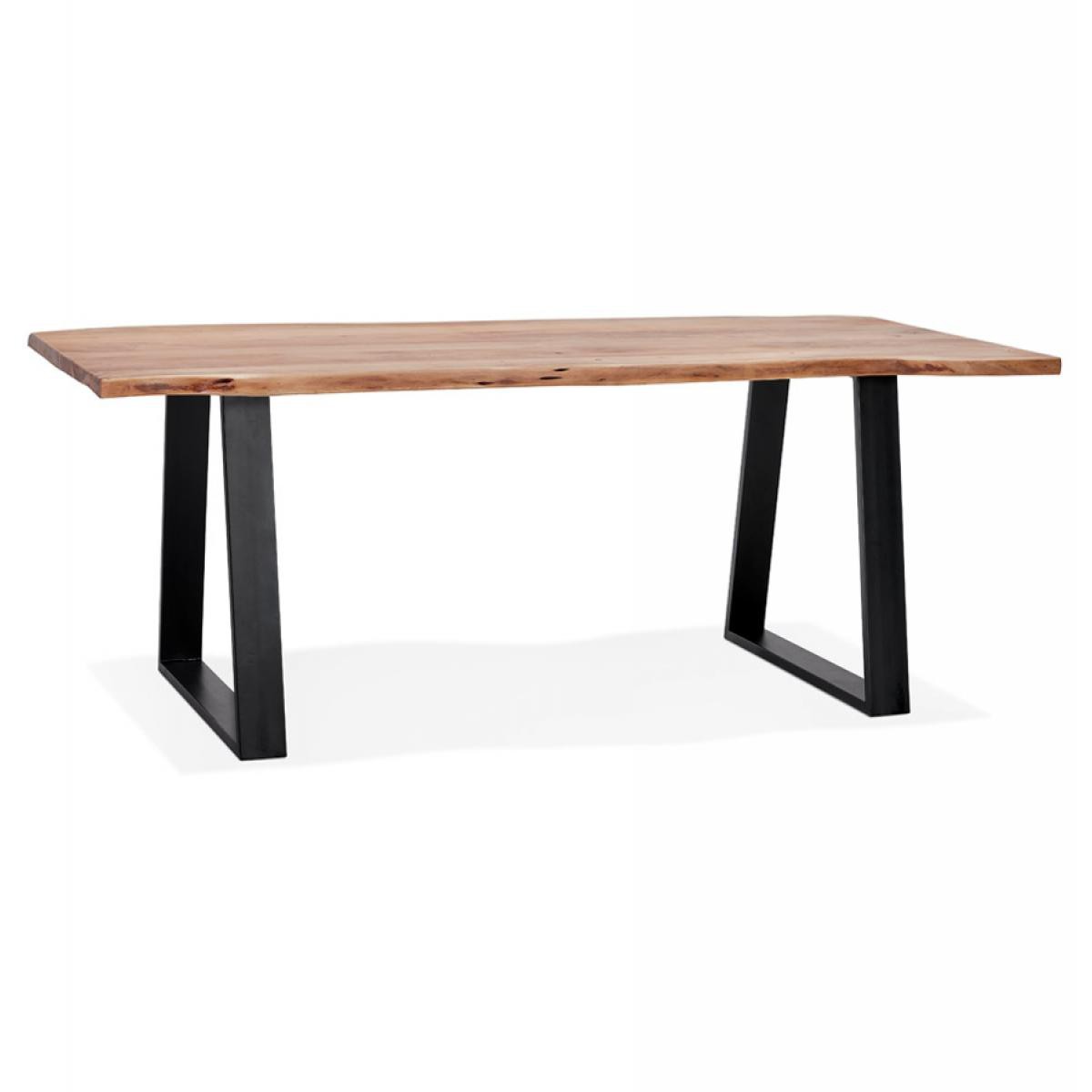 Alterego - Table de salle à manger style industriel 'RAFA' en bois massif et métal - 200x95 cm - Tables à manger