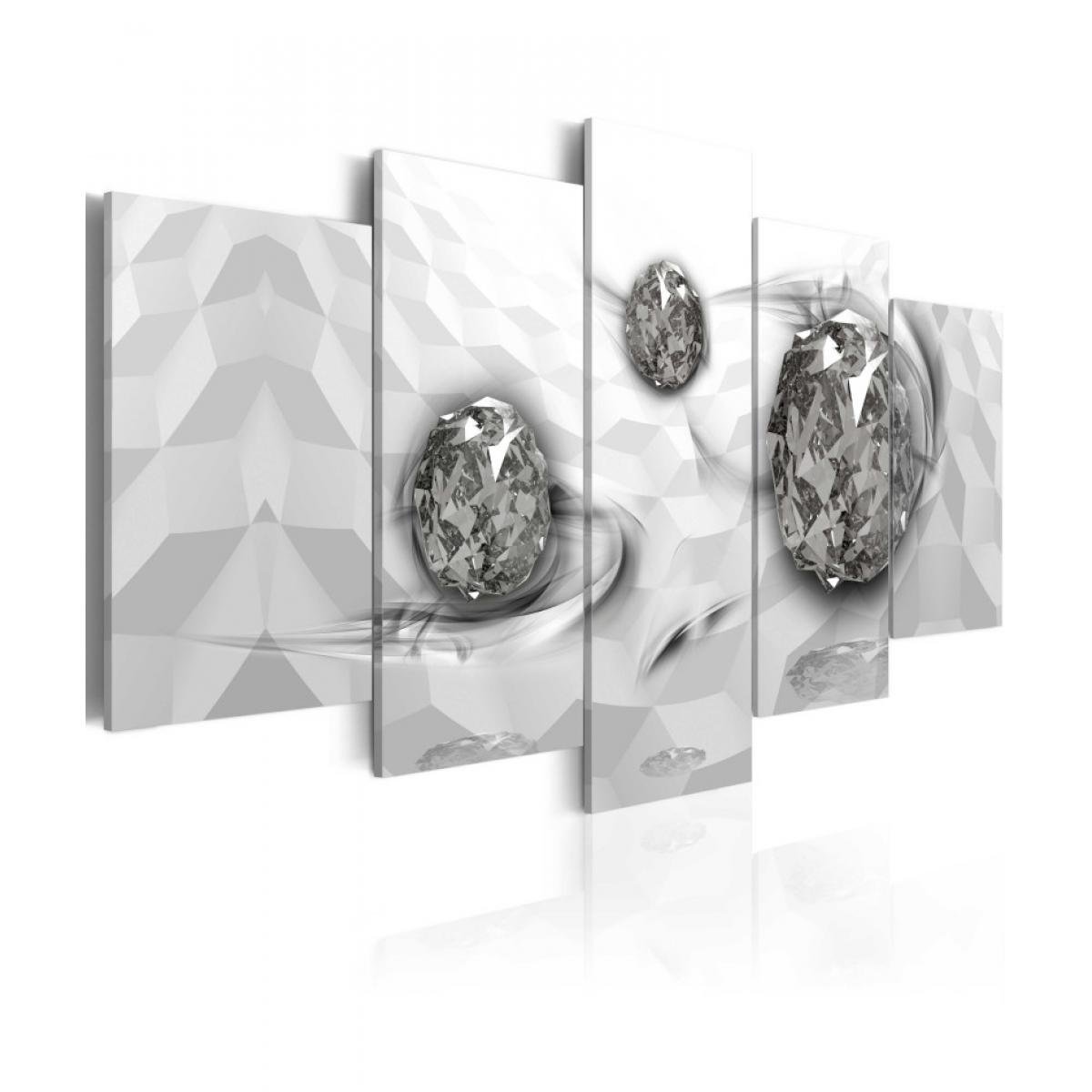 Artgeist - Tableau - Immersed Silver 200x100 - Tableaux, peintures