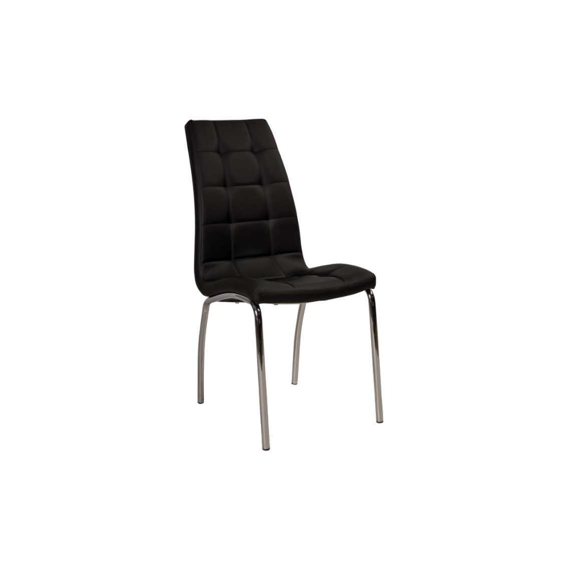 Ac-Deco - Chaise en cuir PU - H104 - 43 x 43 x 96 cm - Noir - Chaises